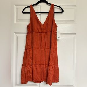 Crystal Doll Burnt Orange Dress